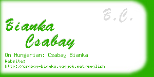 bianka csabay business card